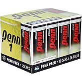 Penn Championship Tennis Balls - Extra Duty Felt Pressurized Tennis Balls 3 Count(Pack of 12)