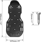 QWORK Gunite Spiked Shoes 25mm Short Spikes Epoxy Floor Black 1 Pair view 7