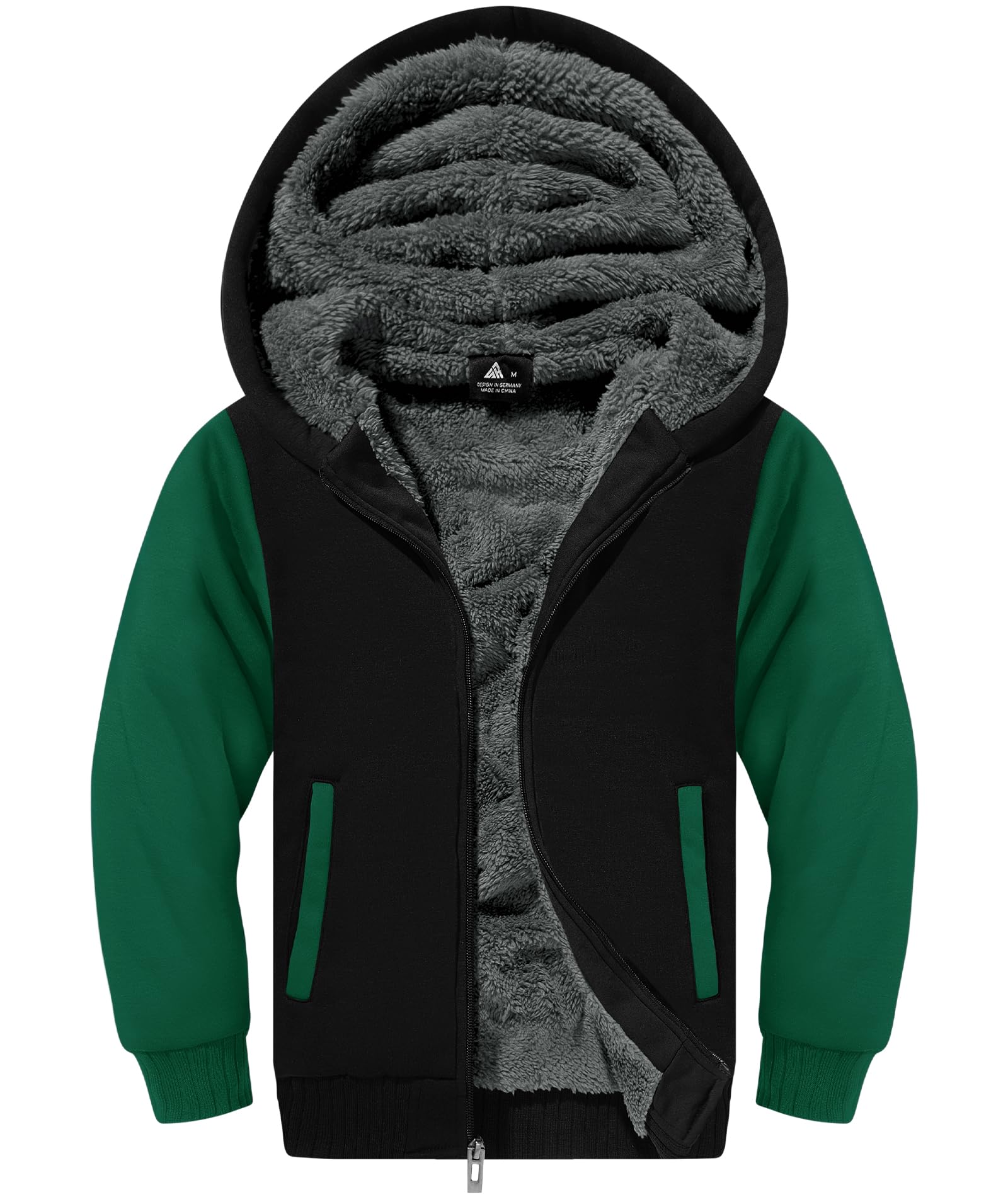 GEEK LIGHTING Boys Sherpa Lined Hoodie Kids Fleece Sweatshirt Full Zip Hooded Jacket Image GEEK LIGHTING Boys Sherpa Lined Hoodie Kids Fleece Sweatshirt Full Zip Hooded Jacket Image