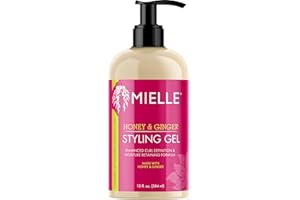 Mielle Organics Honey & Ginger Hair Gel - Styling Gel for Enhanced Curl Definition and Frizz Reduction - Enriched with Aloe & Babassu Oil to Nourish Dry, Curly or Frizzy Hair (13 Fl Oz)