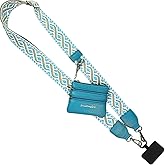 Save the Girls Original Clip and Go Phone Strap Pattern - Crossbody Phone Strap Chain with Zipper Wallet Pouch