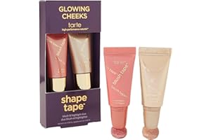 tarte glowing cheeks blush tape & glow tape duo – Buildable Cream Blush & Illuminating Highlighter with Lightweight Mineral Pigments & Shea Butter for Hydrating Radiant Glow, Vegan & Cruelty Free
