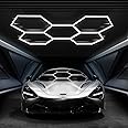 FERUERW Hexagon Garage Lights, High Brightness 168W 6500K 18480Lumens Honeycomb Hexagon Led Garage Light 5 Grid for Garage, Auto Beauty Shop, Car Detailing Shop, Workshop