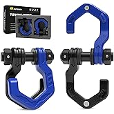 AUTORICH D Ring Shackles, 3/4" Separate Shackles with 7/8" Pin, Heavy Duty Recovery Shackle 57320lbs Break Strength, 4x4 Off-Road Recovery Towing Winch Shackles for Trucks, Black Blue 2-Pack