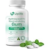 Uplife Hydroxyapatite Remineralizing Gum – Sugar-Free Xylitol Chewing Gum – Supports Daily Oral Health & Fresh Breath – Zero Sugar, Mint Flavor, 62 Pieces