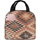 Southwestern Vintage Arizona Tribal Distressed Rug Reusable Insulated Lunch Bag For Women Men Waterproof Tote Lunch Box Thermal Cooler Lunch Tote Bag For Work Office Travel Picnic