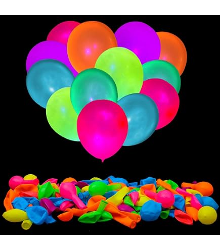 Palloncino Fluorescente, 50 Pezzi Neon, Latex, Decorazione per Festa, Neon Glow Deco Serata Forniture per Festa di Compleanno Matrimonio