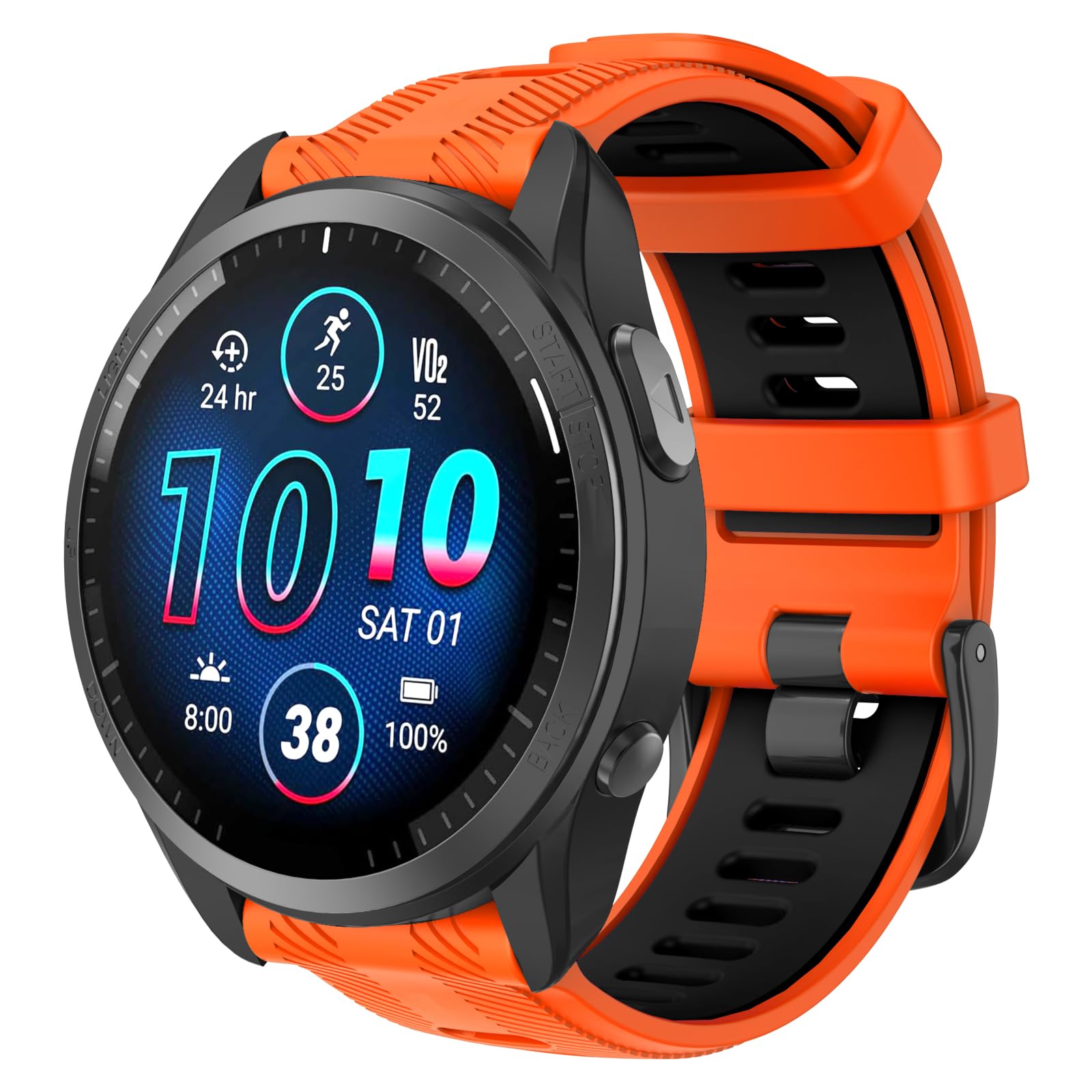ISABAKE 22mm Watch Strap for Garmin Forerunner 965/955, Silicone Replacement Band for Forerunner 945/935, Fenix 5