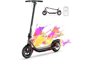 SISIGAD Electric Scooter Adults,10" Pneumatic Tires, 500W Motor,Max 20/25 Mile Range,19/25 MPH Top Speed Foldable E-Scooter for Adults with Cruise Control,Double Braking Systems Electric Scooter