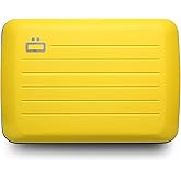 ÖGON -DESIGNS- Aluminum card holder with metal lock, RFID protection against fraud and demagnetization, compact wallet, Smart Case OSLO model