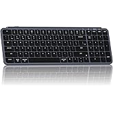 Keychron Ultra-Slim B2 Pro Bluetooth Keyboard 2.4 GHz Wireless Lightweight 96% Launcher Support with Numeric Keypad Compatible for Mac Windows Linux - Space Gray