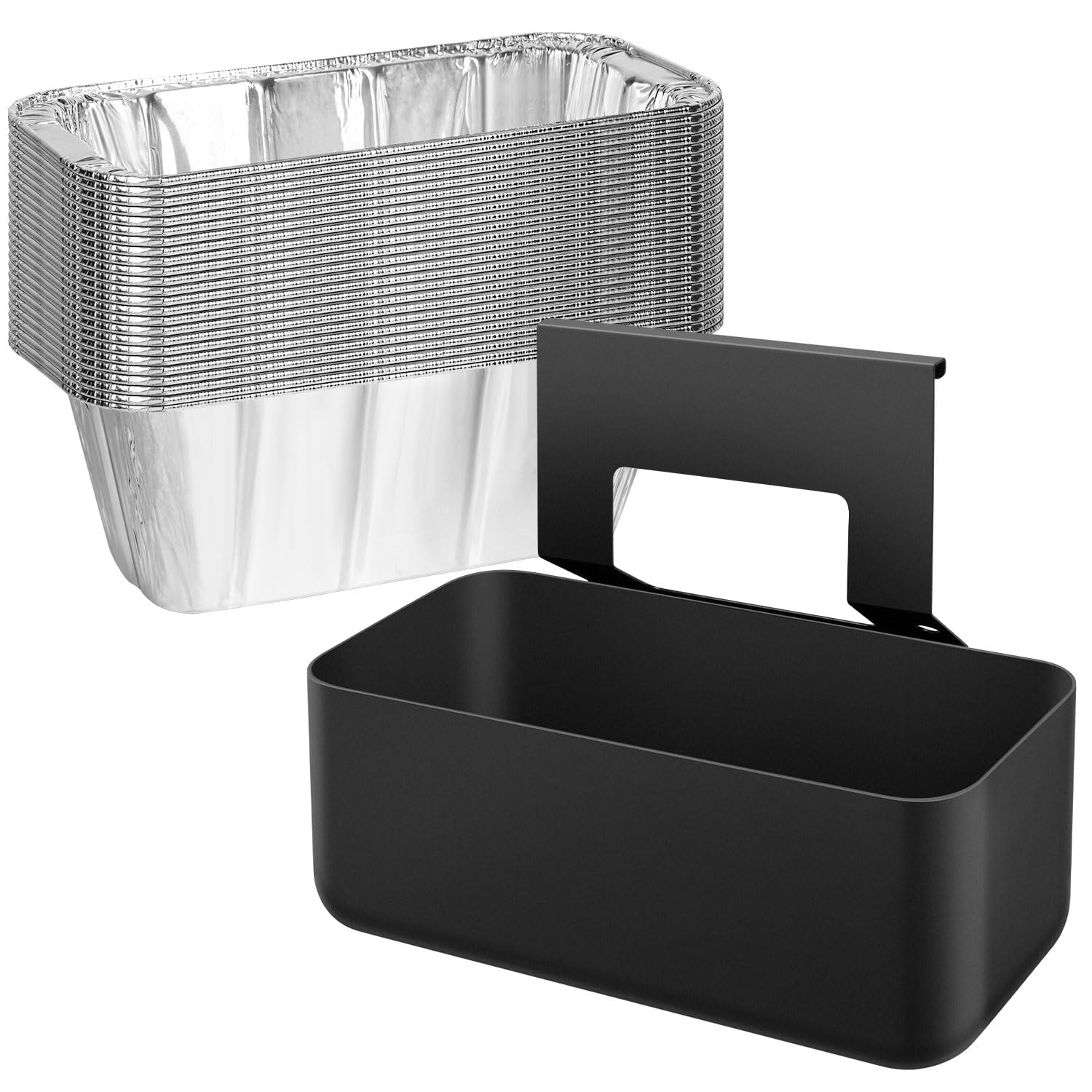 Photo 1 of Erweicet Blackstone Grease Catcher, Blackstone Grease Trap with 24 Pack Foil Grease Cup Liners for Griddle Drip Pans