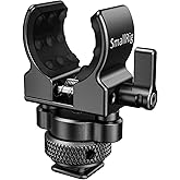 SmallRig Shotgun Microphone Holder (Cold Shoe), Built-in Soft Silicone, Bumps and Noises Absorption BSM2352