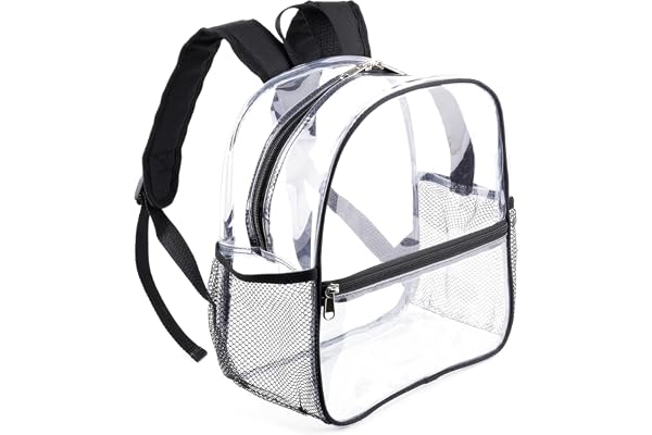 Mini Clear Backpack 12x12x6 Stadium Approved Plastic Backpack