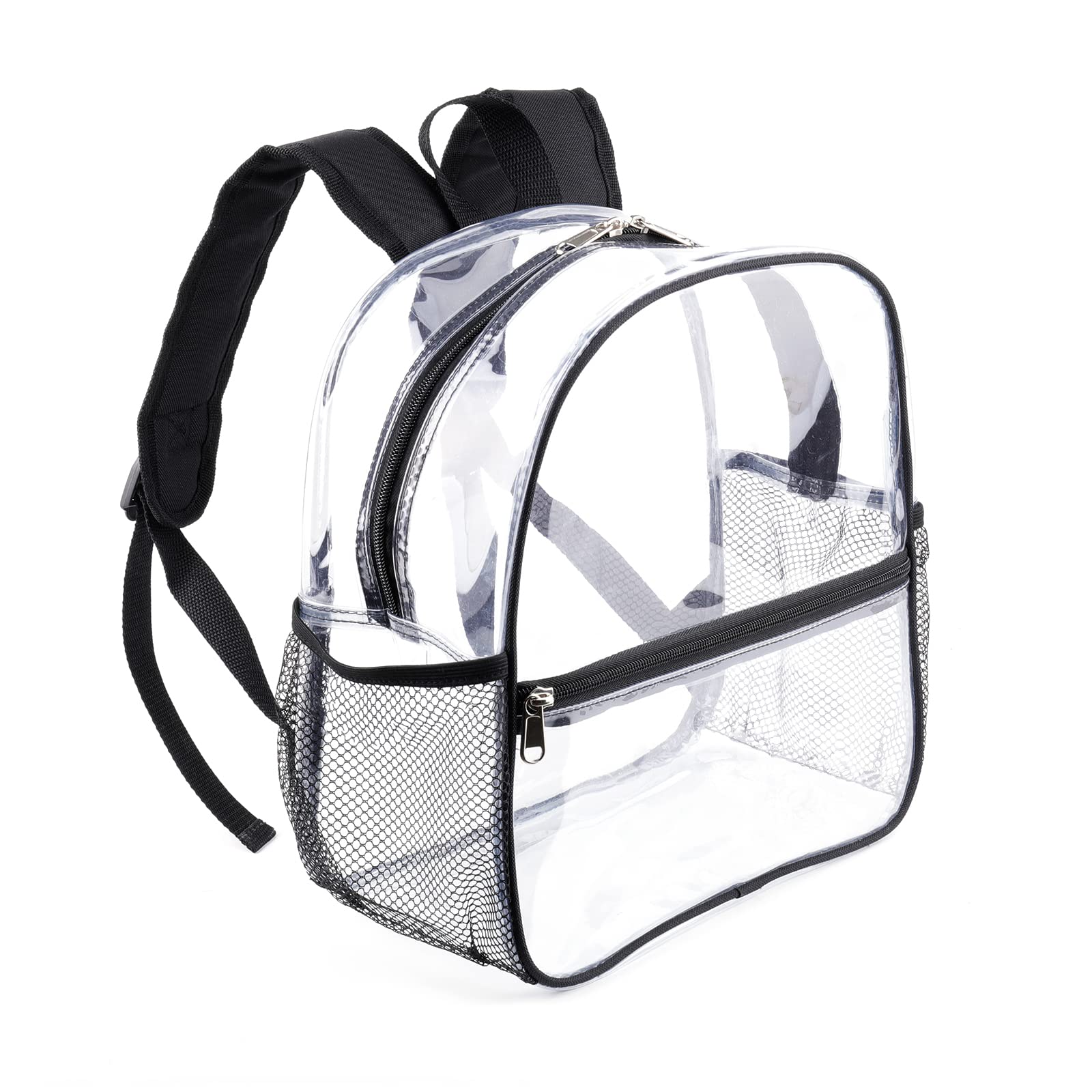 Photo 1 of Fomaris Clear Backpack for Stadium Events 12x6x12 Clear Bags Stadium Approved for Sports Concert Festival (Black)
