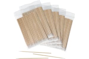 Precision Tip Cotton Swabs - 4 Inch Pointed Cotton Tips with Wooden Sticks, Microblading Cotton Swabs for Makeup, Tattoo, Nai