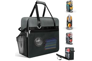 LOLLIDO Portable Carrying Bag for Ninja Slushi Machine FS300/FS301 - Dustproof Travel Case for Frozen Drink Maker - Storage Bag Cover for Slushie Machine - Thick Padding Protector (Side-Opening, Gray)