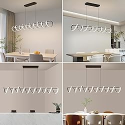 Black Chandelier, Modern Ceiling Spring-Shaped