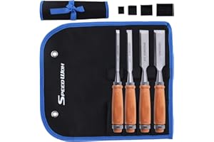 SPEEDWOX 4 Piece Wood Chisel Sets Professional Wood Chisel Set for Woodworking Tools Set Wood Tools Chisel Set Woodworking Wo