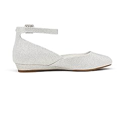 DREAM PAIRS Womens Low Wedge Ankle Strap Casual