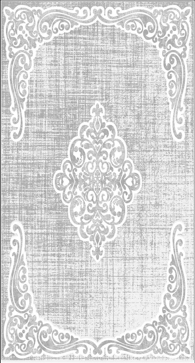 Homemania Printed mat, 25% Polyester, 75% Cotton, Grey,White