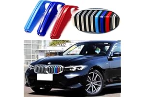 Goodream Tricolor Grille Insert Trims Compatible with BMW 2023 2024 2025 2026 G20 3 Series 330i 330e 320i 320d Sedan Accessories for 8-Beams w/Standard Kidney Grille