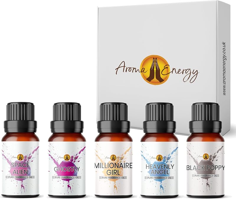 Aroma Energy Fragrance Oil Gift Set 5x10ml for Candles & Diffusers