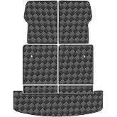WDYOYS Cargo Mat for 2024 2025 2026 Hyundai Sante Fe 6 Seater Trunk Mat & 2ND+3RD Row Rear Backrest Mat, All Weather Rear Cargo Liner Back Seat Cover Protector