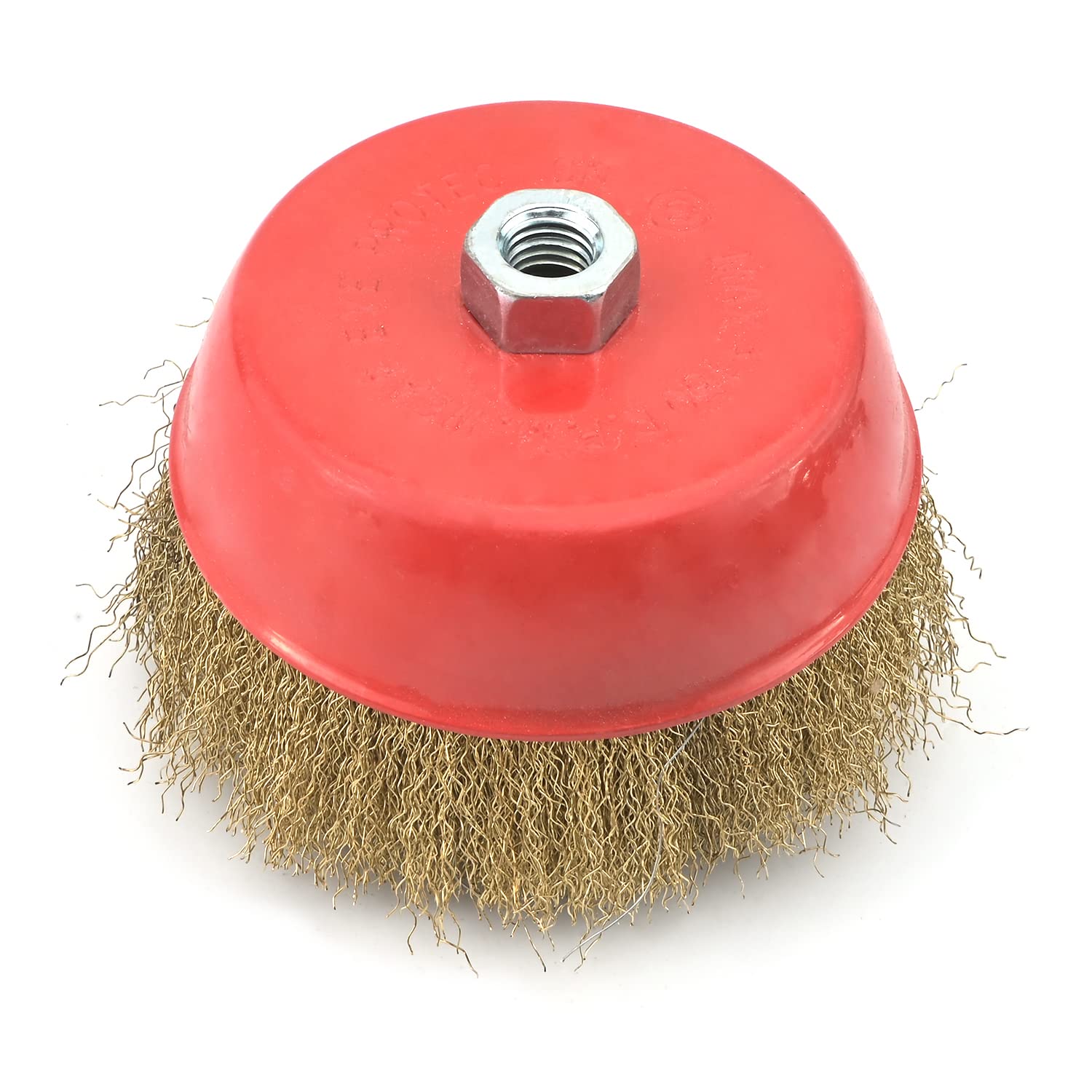 Utoolmart 150mm Dia Wire Cup Brush Angle Grinder Brush Kit 0.3mm Dia Bristles Steel Wire Twist Knotted and Crimped Wire Wheel Brush for Rust Removal Clean 1pcs