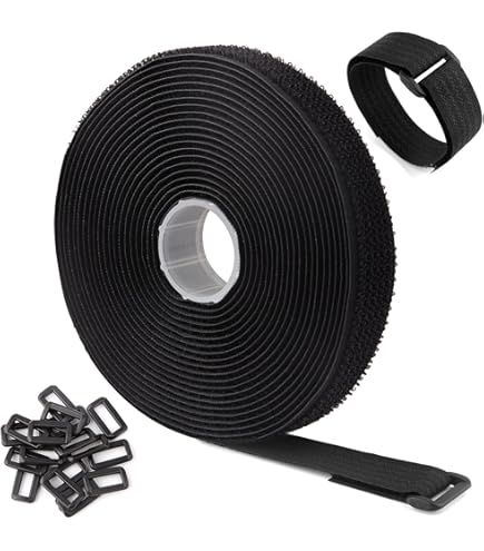 VELCRO Sangles Robustes Rouleau 14,6 M X 1,9 Cm - Attaches Auto-agrippantes Découpables