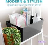 Niftii 5-Pack Plastic Storage Baskets 3.9L 17x25x11cm with Handles view 5