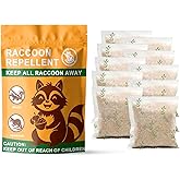 Natural Raccoon Repellent Granules | Eco-Friendly, Non-Toxic & Long-Lasting Protection with Garlic, Peppermint & Wintergreen Oils | Safe for Pets and Children |10-Pack (25g per Bag)