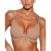 ProKloud Wireless Triangle Bralettes for Women Plunge Unlined Bras No Underwire Comfortable Unpadded Everyday Tshirt Bra