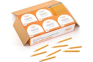 Shuttle Art 900 Pack #2 HB Golf Pencils, Wood-cased 3.5” Mini Pencils Bulk, Pre-sharpened Small Pencil for Kids Teachers Writing Marking Sketching, Classroom Essentials, Back to School Supplies