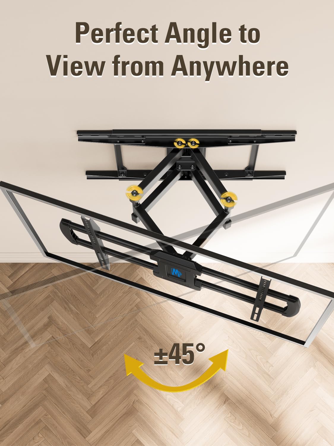 Mounting Dream TV Wall Mounts Bracket for Most 42-84 Inch TVs, UL Listed Premium TV Mount Full Motion with Articulating Arms, Max VESA 600x400mm and 100LBS, Fits 16