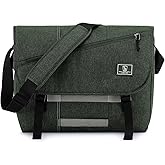 OIWAS Messenger Bag for Men Crossbody, 15.6 Inch Laptop Satchel Bags Briefcase Shoulder Bag Work Travel Women Green