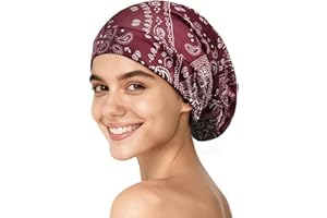 YFONG Mulberry Silk Hair Bonnet for Sleeping Women Men, Real Silk Lining, Not Satin, Stay On All Night Sleep Bonnet with Adju