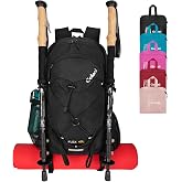 Goloni 45L Foldable Hiking Daypack, Lightweight Water‑Resistant Backpack | Includes stowable rain cover, hiking pole attachment loops, breathable padded straps for hiking, camping and travel
