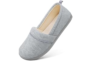 HomeTop Women's Comfy Loafer Slippers Lightweight Memory Foam Non-slip Indoor House Shoes