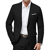 WULFUL Mens Casual Blazer Suit Jackets Slim Fit Two Button Sport Coats Lightweight Business Jacket