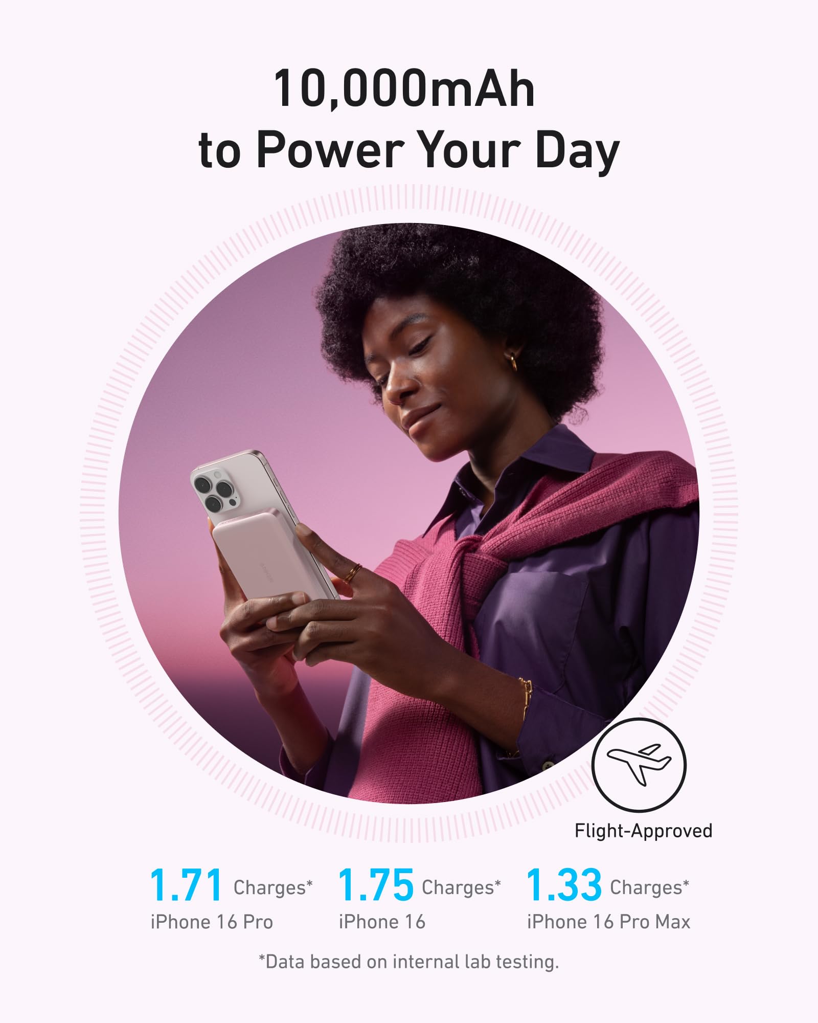 Anker MagGo Power Bank, Ultra-Slim 10,000mAh Magnetic Battery Pack, Qi2 Certified 15W Ultra-Fast MagSafe Compatible Portable Charger, Ergonomic Design, for iPhone16/15/14 Series Only（Not for Pixel）