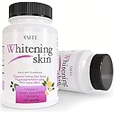 VAITE Glutathione Whitening Pills - Dark Spots &amp; Acne Scar Remover - Vegan Skin Bleaching Pills with Anti-Aging &amp; Antioxidant Effect - 120 Capsules