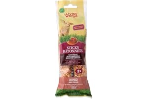 Living World 60680 Rabbit Honey Treat Sticks, 4-Ounce