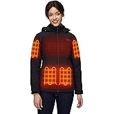 ORORO Women's Dual Control Heated Jacket with 5 Heat Zones (Pocket Heating) (Charger Not Included)