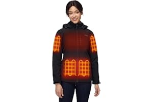 ORORO Women's Dual Control Heated Jacket with 5 Heat Zones (Pocket Heating) (Charger Not Included)