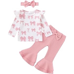 Renotemy Toddler Baby Girl Clothes Fall Winter Outfit for Girls 6Months-4T | Fall Winter Toddler Girl Outfits, Baby Clothes f