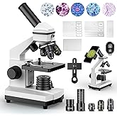100X-2000X Microscopes for Kids Students Adults, Powerful Biological Microscopes for School Laboratory Home Education,with Mi