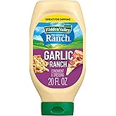 Hidden Valley Garlic Ranch Condiment and Dressing, Easy Squeeze Bottle, 20 Fluid Ounces (Package May Vary)