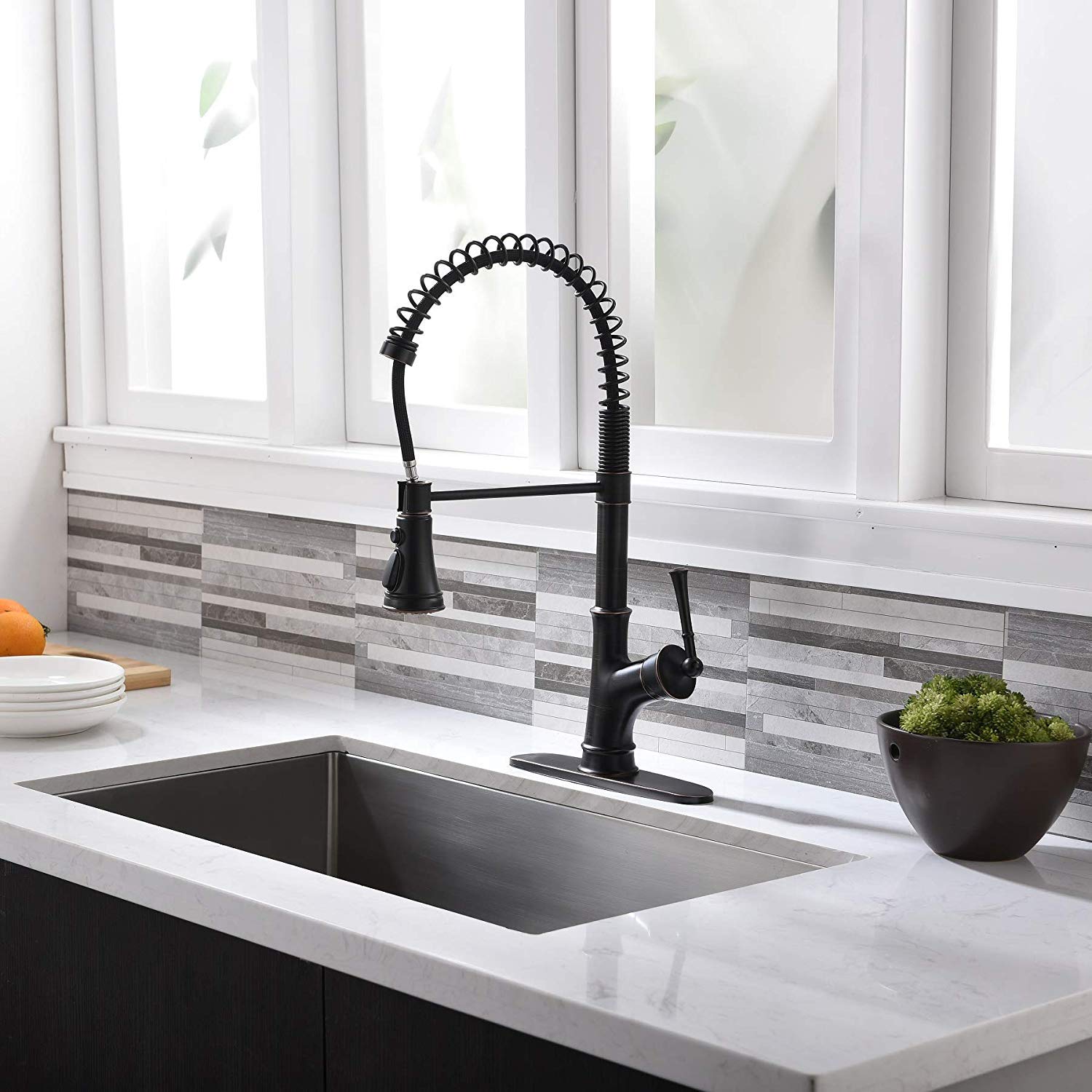 Oil Rubbed Bronze Sumerain 9 1 2 Kitchen Faucet Cover Plate