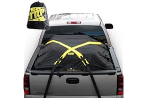 TARPX The X-Cover by TRPx - Trailer and Truck Bed Cover Medium - Integrated Heavy Duty Black Tarp and Tie Down System. Fits: Short Bed, Standard Bed Trucks and Utility trailers up to 6'6"